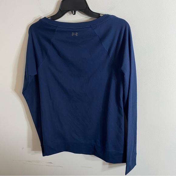 Under Armour UA StudioLux Take A Chance Crew Blue Long Sleeve Sweatshirt Small - Picture 7 of 7